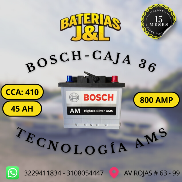 BATERÍA BOSCH CAJA 36 800 AMP