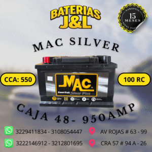 BATERÍA MAC CAJA 48 950 AMP