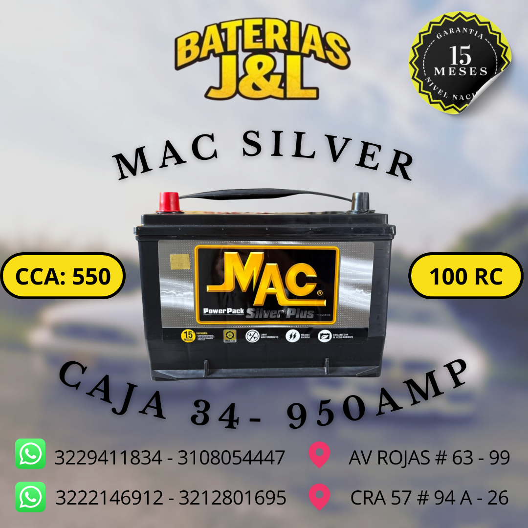 BATERÍA MAC CAJA 34 950 AMP