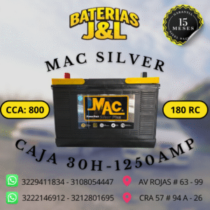 BATERÍA MAC CAJA 31H 1250 AMP