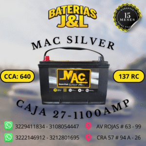 BATERÍA MAC CAJA 27 1100 AMP
