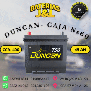 BATERÍA DUNCAN NS60 750 AMP