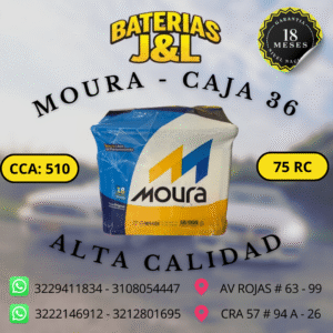 BATERÍA MOURA CAJA 36-ALTA 800 AMP