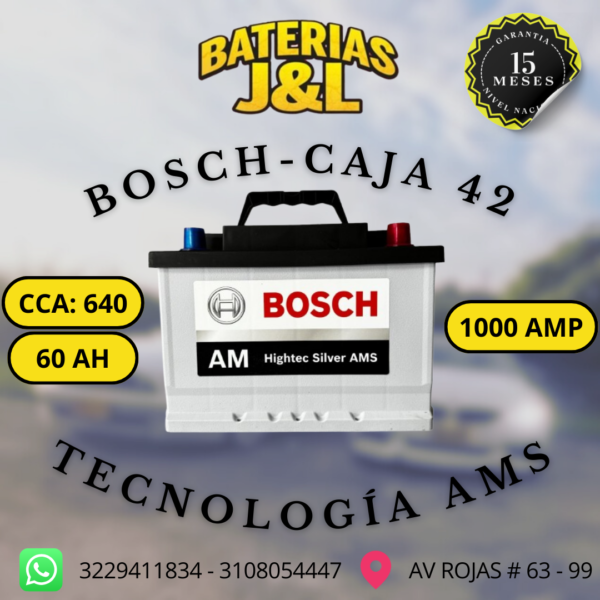 BATERÍA BOSCH CAJA 42 1000 AMP