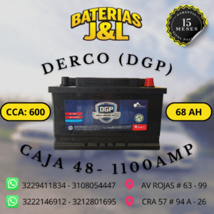 BATERÍA DERCO (DGP) CAJA 48 1100 AMP